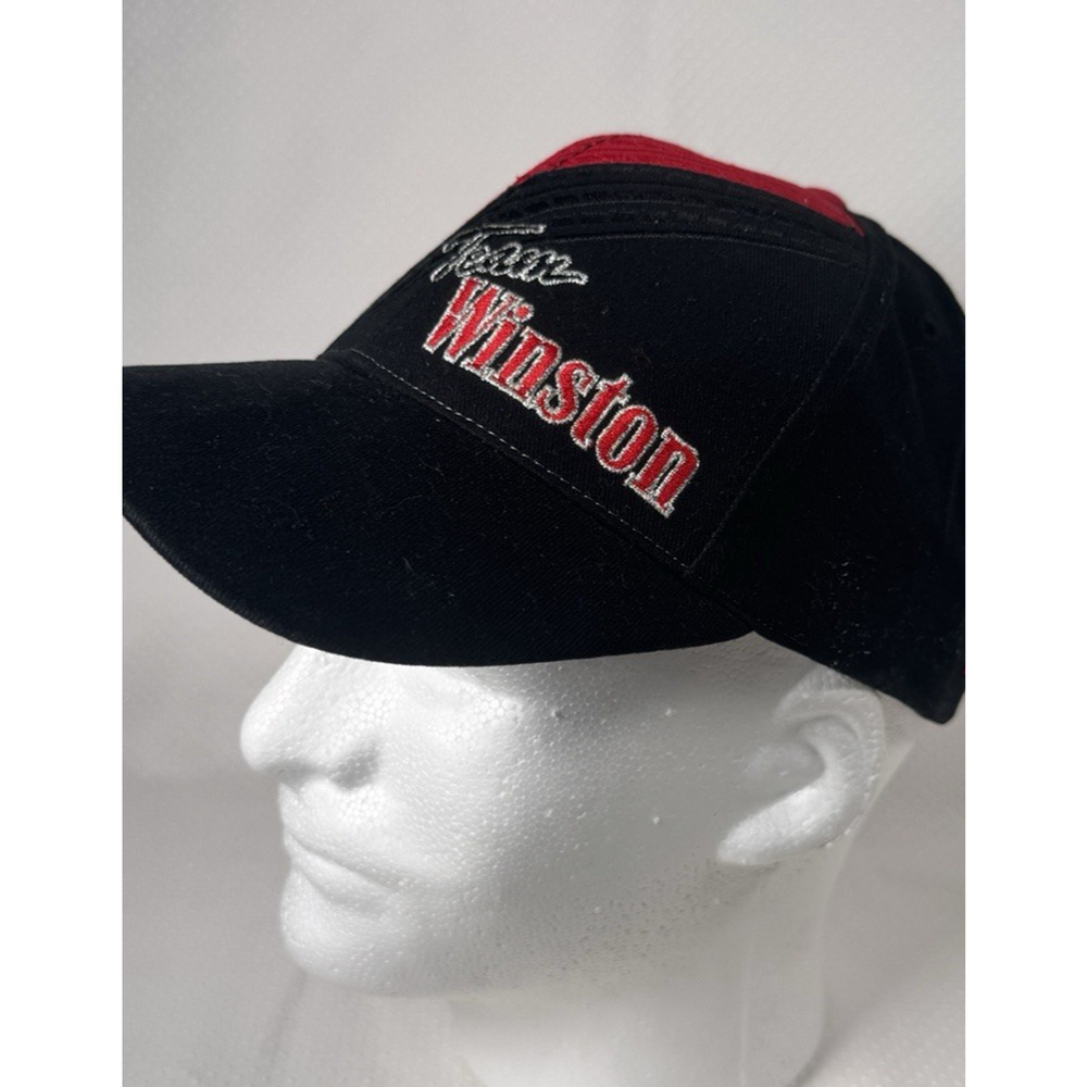 Team Winston #23 Jimmy Spencer NASCAR Hat Unisex One-Size Adjustable Red & Black